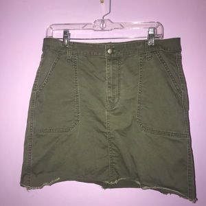 Khaki mini skirt